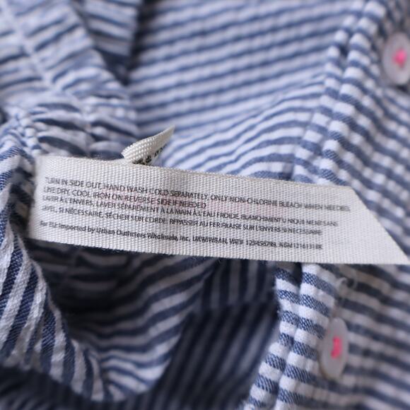 INTIMATELY Free People Pinstripe Gauze Pant Wide-Leg Pant Blue White Women's XS - Picture 10 of 10